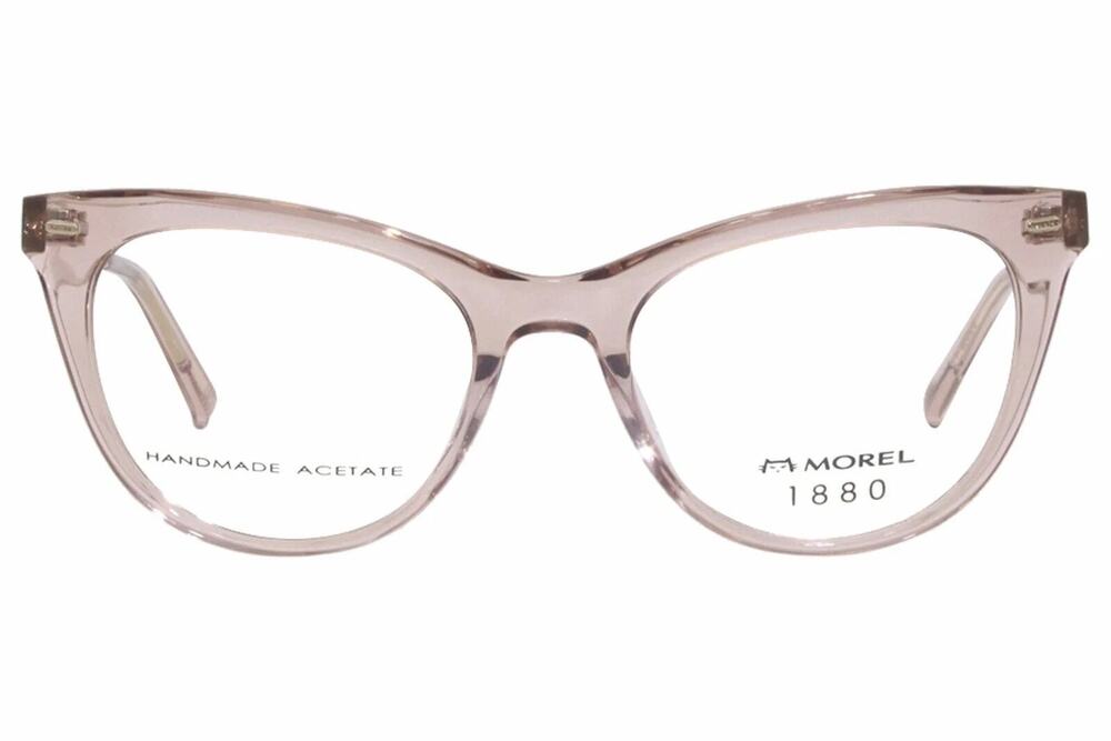 MOREL 1880 60124M PD06 CLEAR PINK CAT EYE EYEGLASSES 51-19-140 FRANCE